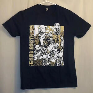 Good Brothers "4 Life" T-Shirt Men's Medium M Black Gold Pro Wrestling Crate